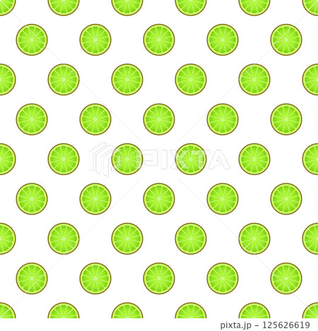 Seamless pattern with green kiwi and lime slices on white. Seamless pattern with green kiwi and lime slices on white. 125626619