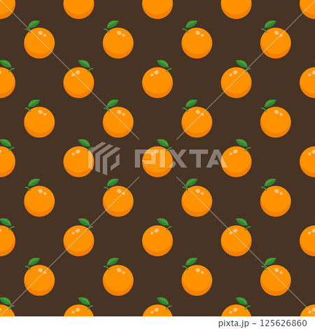 Vector summer seamless pattern with oranges. 125626860