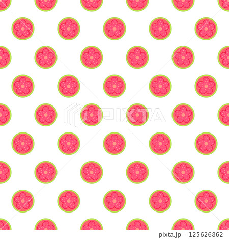 Seamless guava fruit pattern vector background. 125626862