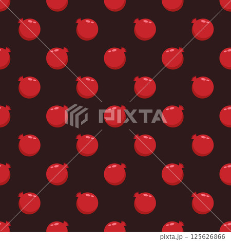 Seamless pomegranate pattern vector fruit background. 125626866