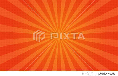 Pop art orange background comic cartoon 125627520