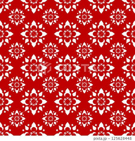 Damask seamless vector pattern classic vintage damask ornament. Damask seamless vector pattern classic vintage damask ornament. 125628448