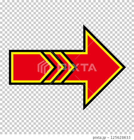 シンプルな赤い矢印 白背景 シンプルな赤い矢印 白背景 125628633