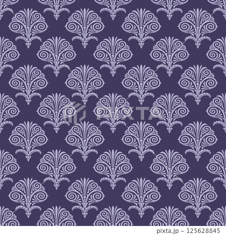Damask seamless pattern for design vector Illustration. Damask seamless pattern for design vector Illustration. 125628845