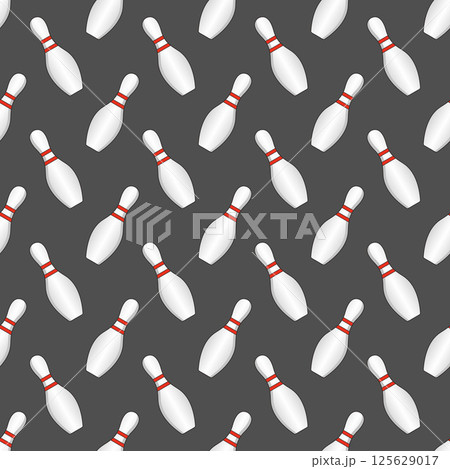 Seamless pattern with bowling pins and bowls. Seamless pattern with bowling pins and bowls. 125629017