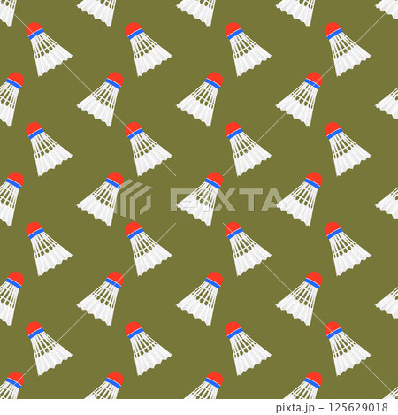 Seamless pattern badminton ball icon on background vector illustration. Seamless pattern badminton ball icon on background vector illustration. 125629018