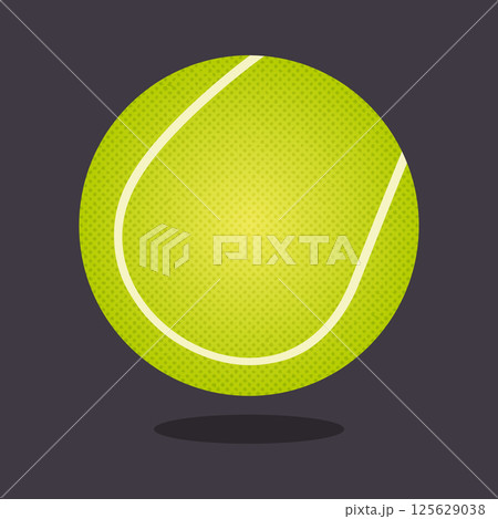 Single light green tennis ball illustration. Single light green tennis ball illustration. 125629038