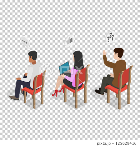 3D Isometric Flat Illustration of Lecture Or Seminar. Item 2 3D Isometric Flat Illustration of Lecture Or Seminar. Item 2 125629416