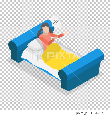 3D Isometric Flat  Illustration of Psychiatric Disorders. Item 1 125629428
