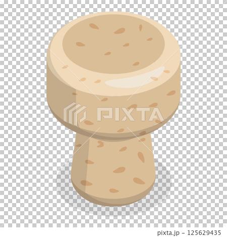 3D Isometric Flat Set of Wine Corks. Item 2 3D Isometric Flat Set of Wine Corks. Item 2 125629435