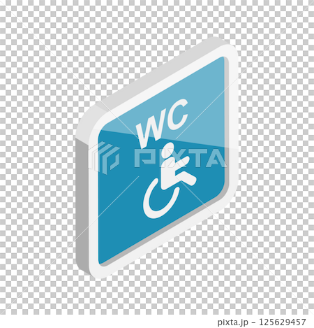 3D Isometric Flat Set of Restroom Signs. Item 4 3D Isometric Flat Set of Restroom Signs. Item 4 125629457