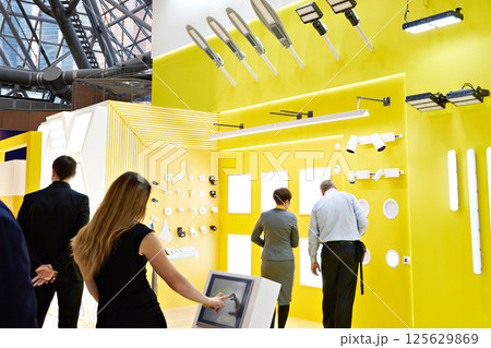 People at lighting exhibition 125629869