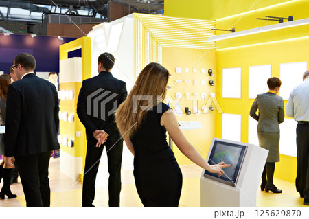 People at lighting exhibition 125629870