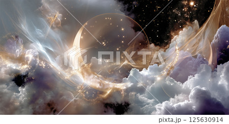 Abstractions and scenes on the theme of astrology 125630914