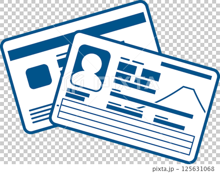 Illustration of the front and back of the next My Number Card (Personal Number Card) Vector black and white icon 2026 new design Illustration of the front and back of the next My Number Card (Personal Number Card) Vector black and white icon 2026 new design 125631068