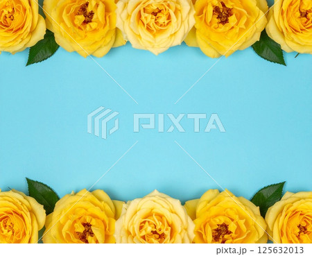 水色の背景に黄色いバラの父の日イメージ 水色の背景に黄色いバラの父の日イメージ 125632013