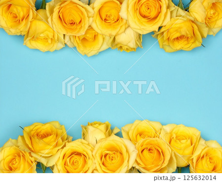 水色の背景に黄色いバラの父の日イメージ 水色の背景に黄色いバラの父の日イメージ 125632014