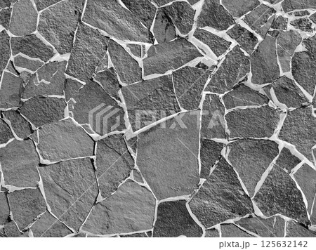 Seamless texture pattern of dry soil with cracks. Endless ornament of the old stone floor.  125632142
