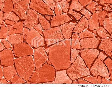 Seamless texture pattern of dry clay with cracks. Endless ornament of the old stone floor.   125632144