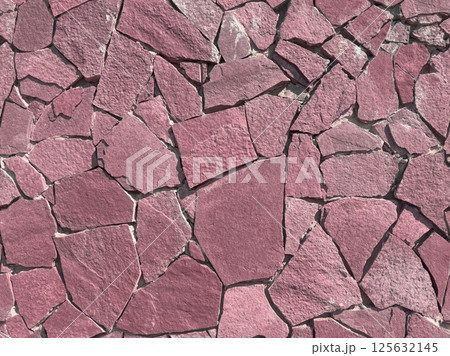 Seamless texture pattern of dry soil with cracks. Endless ornament of the old stone floor.  125632145