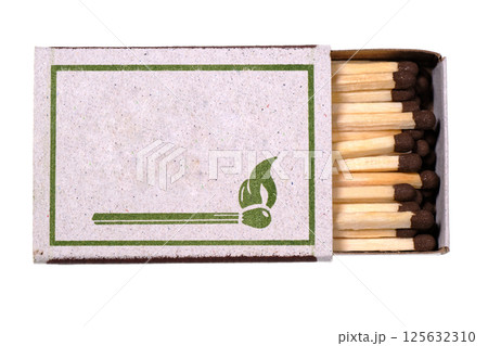 Matchbox on white background Matchbox on white background 125632310