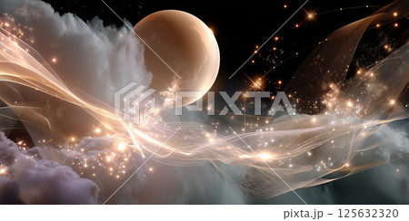 Abstractions and scenes on the theme of astrology, nature, city, fictional world. 125632320