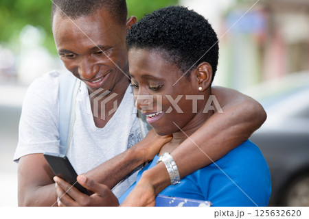 close up of young african couple, happy. close up of young african couple, happy. 125632620