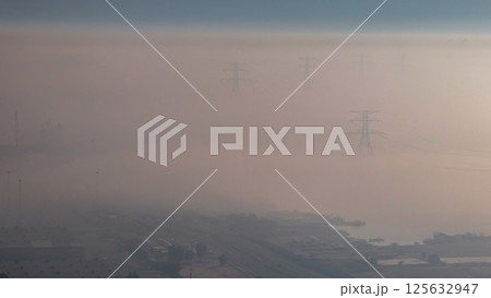 New Sheikh Khalifa Bridge in Abu Dhabi timelapse, United Arab Emirates 125632947