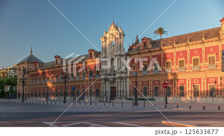 The Palace of San Telmo timelapse hyperlapse in Seville, Spain 125633677