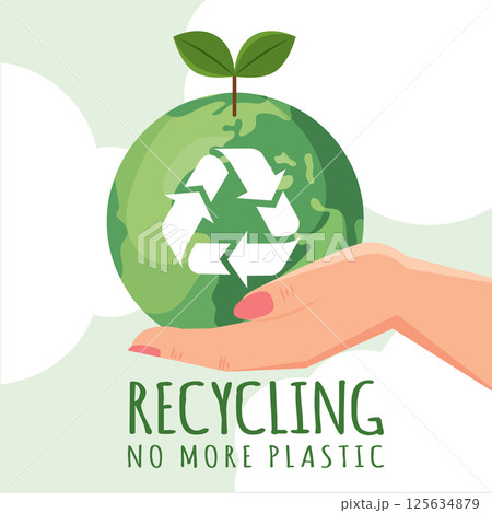 Green planet in hand icon. Vector Green planet in hand icon. Vector 125634879