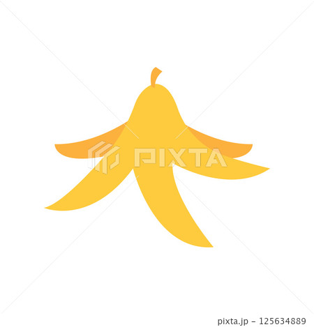 Banana peel cartoon style. Vector Banana peel cartoon style. Vector 125634889