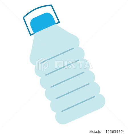 Plastic bottle blue cap. Vector 125634894