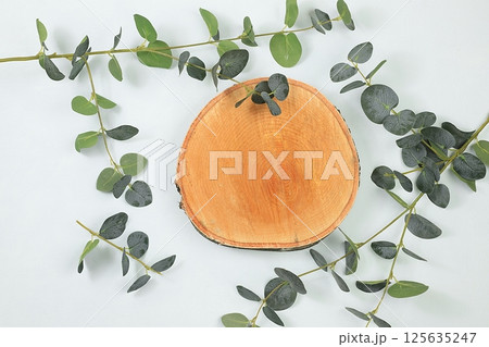 Minimal abstract background for cosmetic products presentation.Empty premium podium with shadows of tropical palm leaves on beige wall,template for design,pedistal display podium,selective focus Minimal abstract background for cosmetic products presentation.Empty premium podium with shadows of tropical palm leaves on beige wall,template for design,pedistal display podium,selective focus 125635247