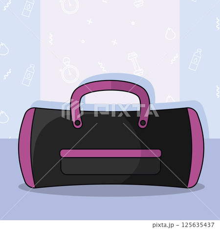Colored gym bag. Vector 125635437