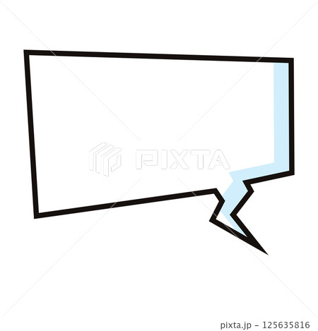 Empty comic speech bubble. Vector 125635816