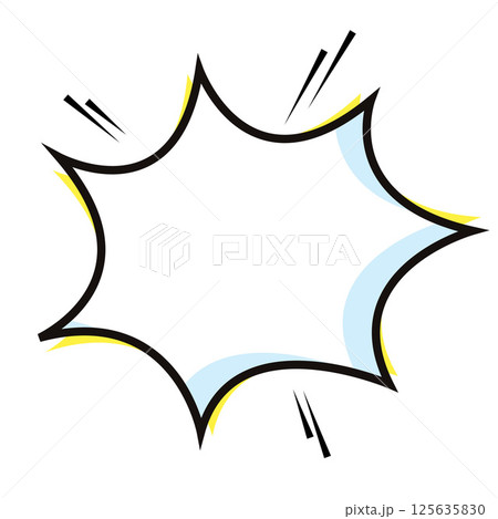 Empty comic explosion shape. Vector Empty comic explosion shape. Vector 125635830