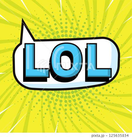 Comic bubble saying Lol. Vector Comic bubble saying Lol. Vector 125635834