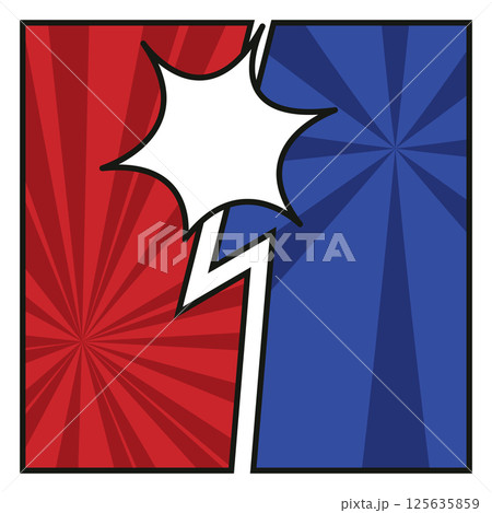 Comic frame with speech bubble. Vector 125635859