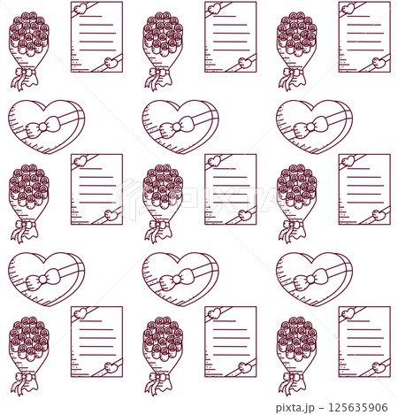 Outline love gifts. Vector 125635906