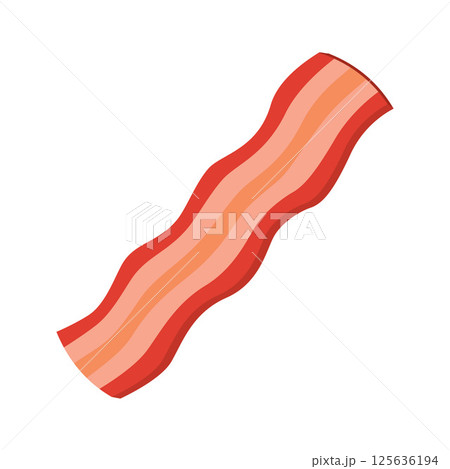 Crispy bacon strip. Vector 125636194
