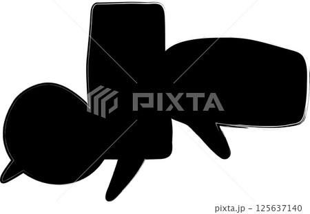 Speech bubbles ink brush, comics, messages Speech bubbles ink brush, comics, messages 125637140