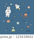 宇宙のイラストセット 125638602