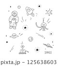 宇宙のイラストセット 125638603