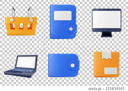 3d user interface icon set bundle 125639161