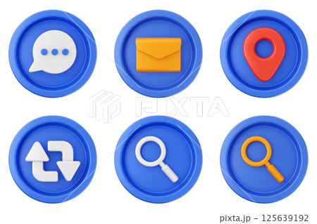 3d user interface icon set bundle 125639192