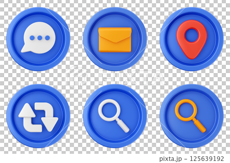 3d user interface icon set bundle 125639192