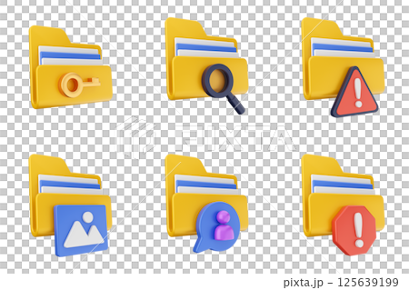 3d file folder document information archive icon set bundle 3d file folder document information archive icon set bundle 125639199