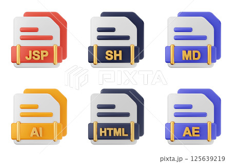 3d file format type icon set bundle jsp sh md ai html ae 3d file format type icon set bundle jsp sh md ai html ae 125639219