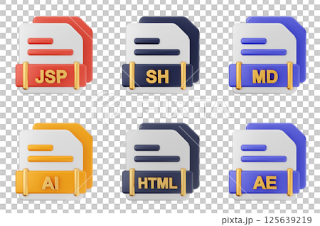 3d file format type icon set bundle jsp sh md ai html ae 3d file format type icon set bundle jsp sh md ai html ae 125639219