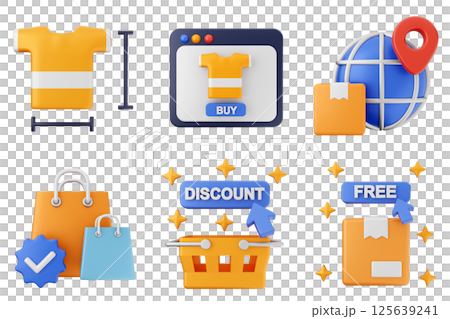 3d online shop sale buy purchase discount payment icon set bundle 3d online shop sale buy purchase discount payment icon set bundle 125639241